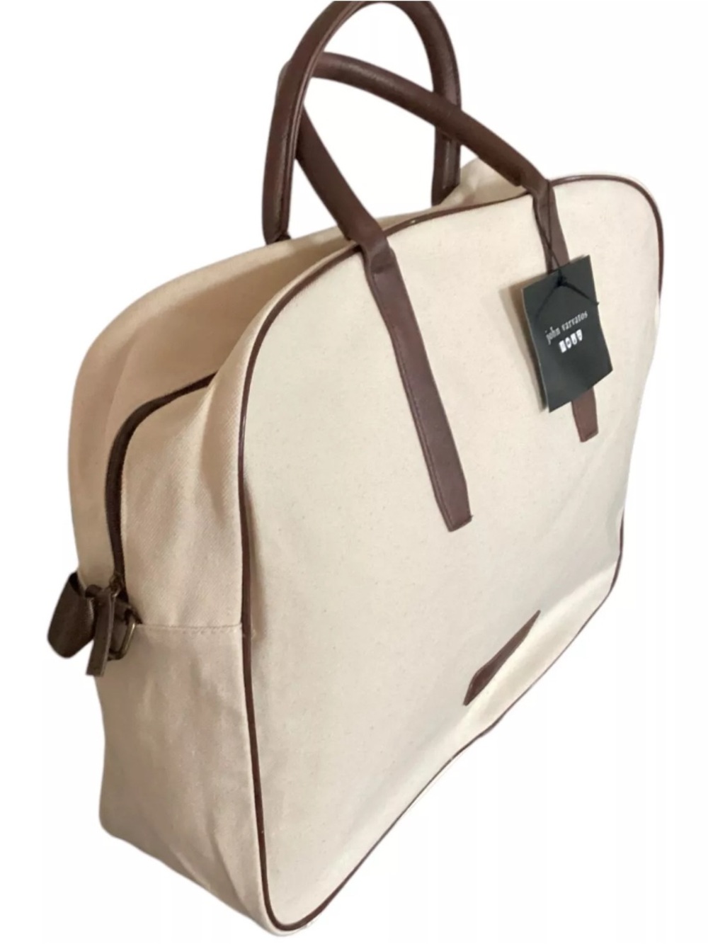 John Varvatos Designer Canvas Weekender/Duffle Bag